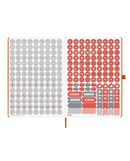 Caderno capa branca 72 folhas 80 g m2 Modern A5-148x210 mm liso Finocam azul Azul-2