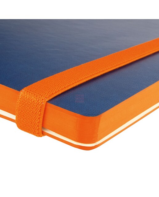 Caderno capa branca 72 folhas 80 g m2 Modern A5-148x210 mm liso Finocam azul Azul-4