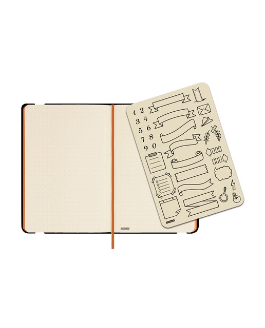 Caderno capa mole 72 folhas 80 g m2 Modern 100x150 mm dotted-punteado Finocam azul Azul-6