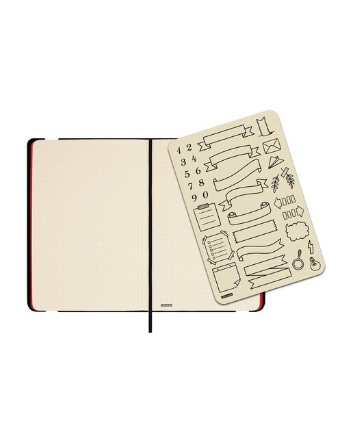 Caderno capa mole 72 folhas 80 g m2 Modern 100x150 mm dotted-punteado Finocam vermelho Vermelho-6
