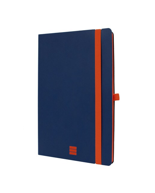 Caderno de apontamentos capa mole 72 folhas 80 g m2 Moderno A5-148x210 mm com pesponto Finocam azul Azul-1