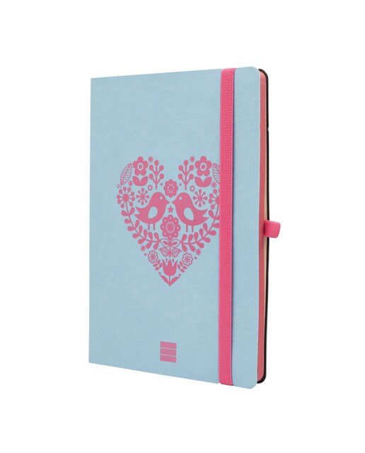 Caderno de capa mole 72 folhas 80 g m2 Desenho A5-148x210 mm liso Love Finocam Multicolor-1
