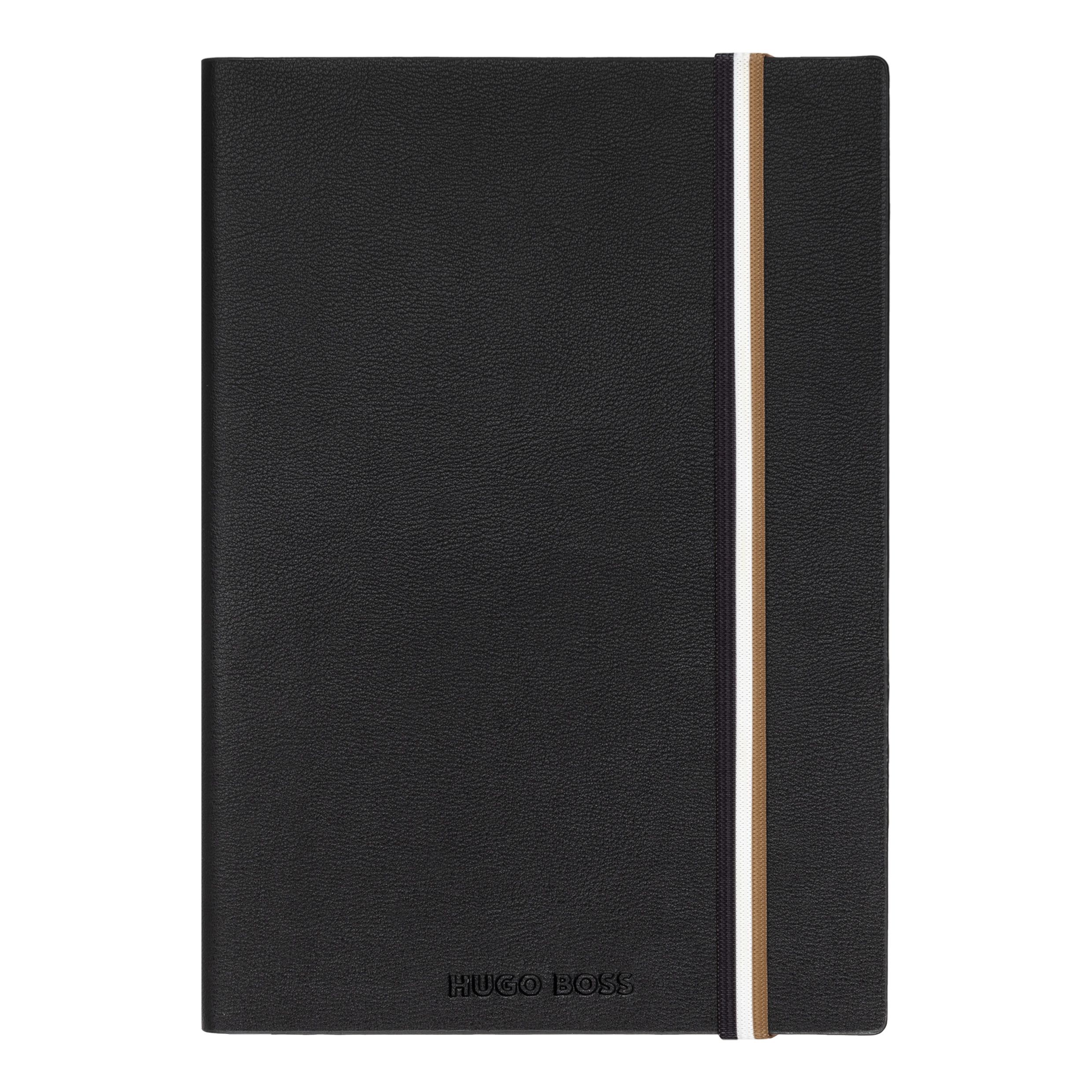 Caderno A5 Hugo Boss pautado Iconic preto Preto-2