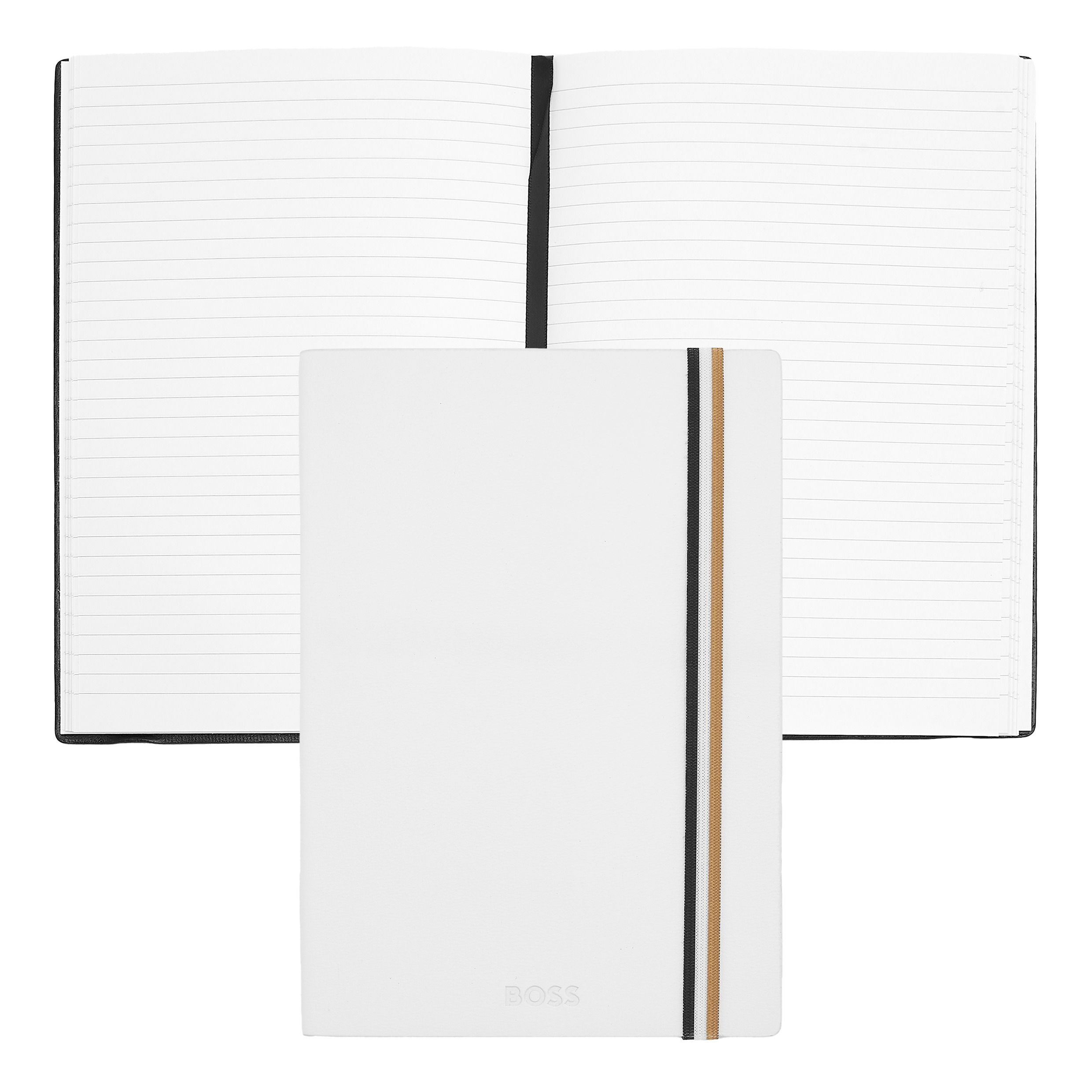 Imagem 0 de Caderno A5 Hugo Boss Iconic linhas branco