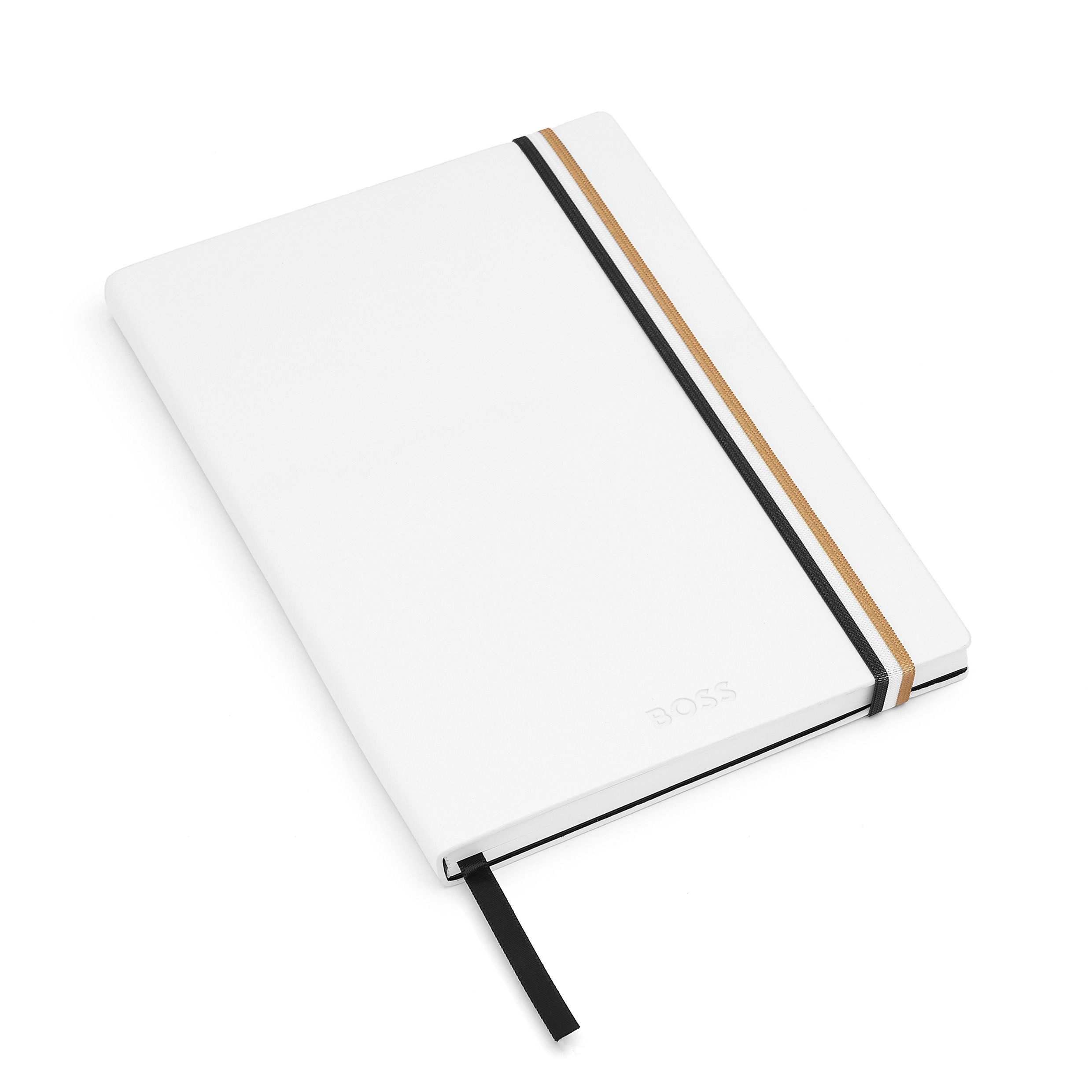 Caderno A5 Hugo Boss Iconic linhas branco Branco-2