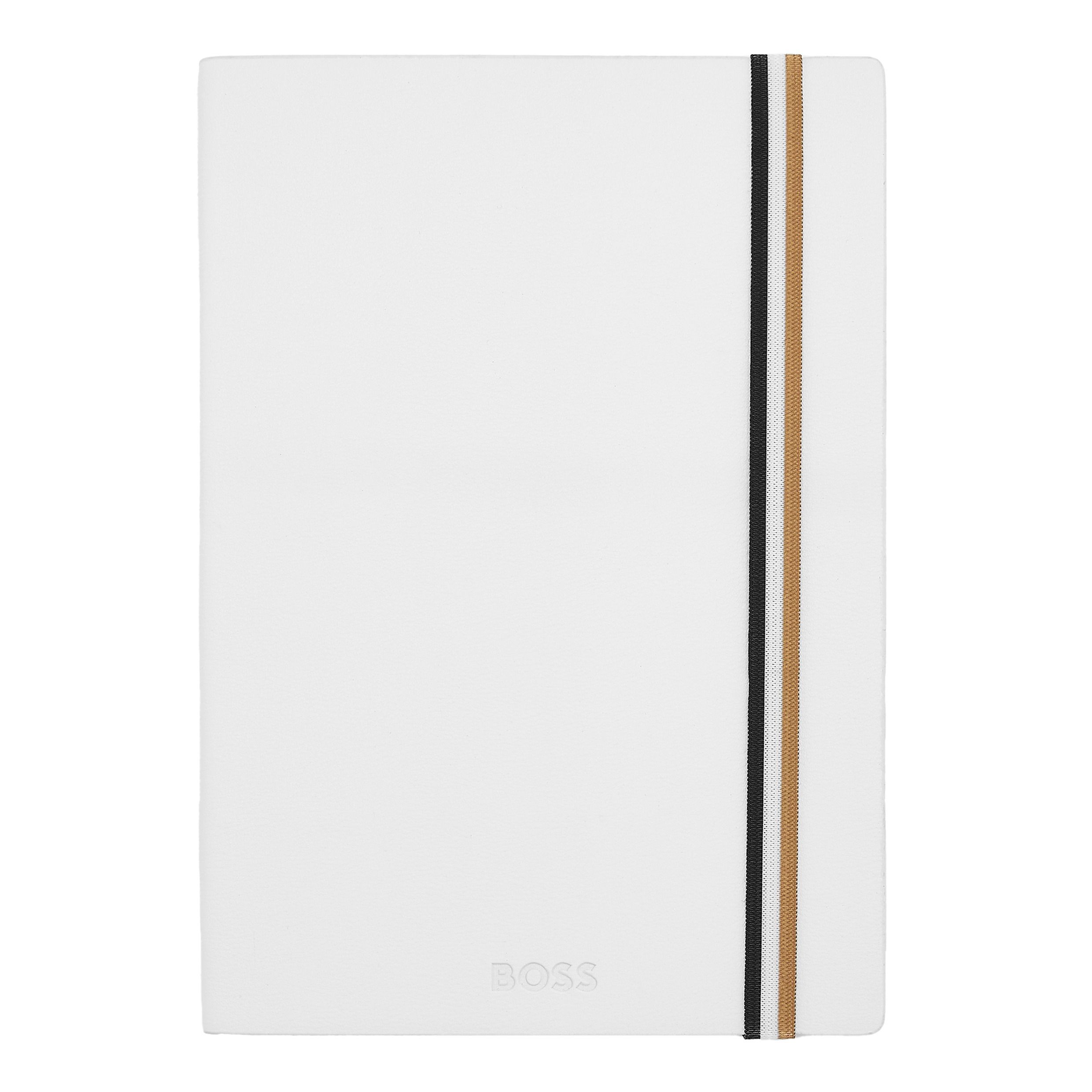 Caderno A5 Hugo Boss Iconic linhas branco Branco-3
