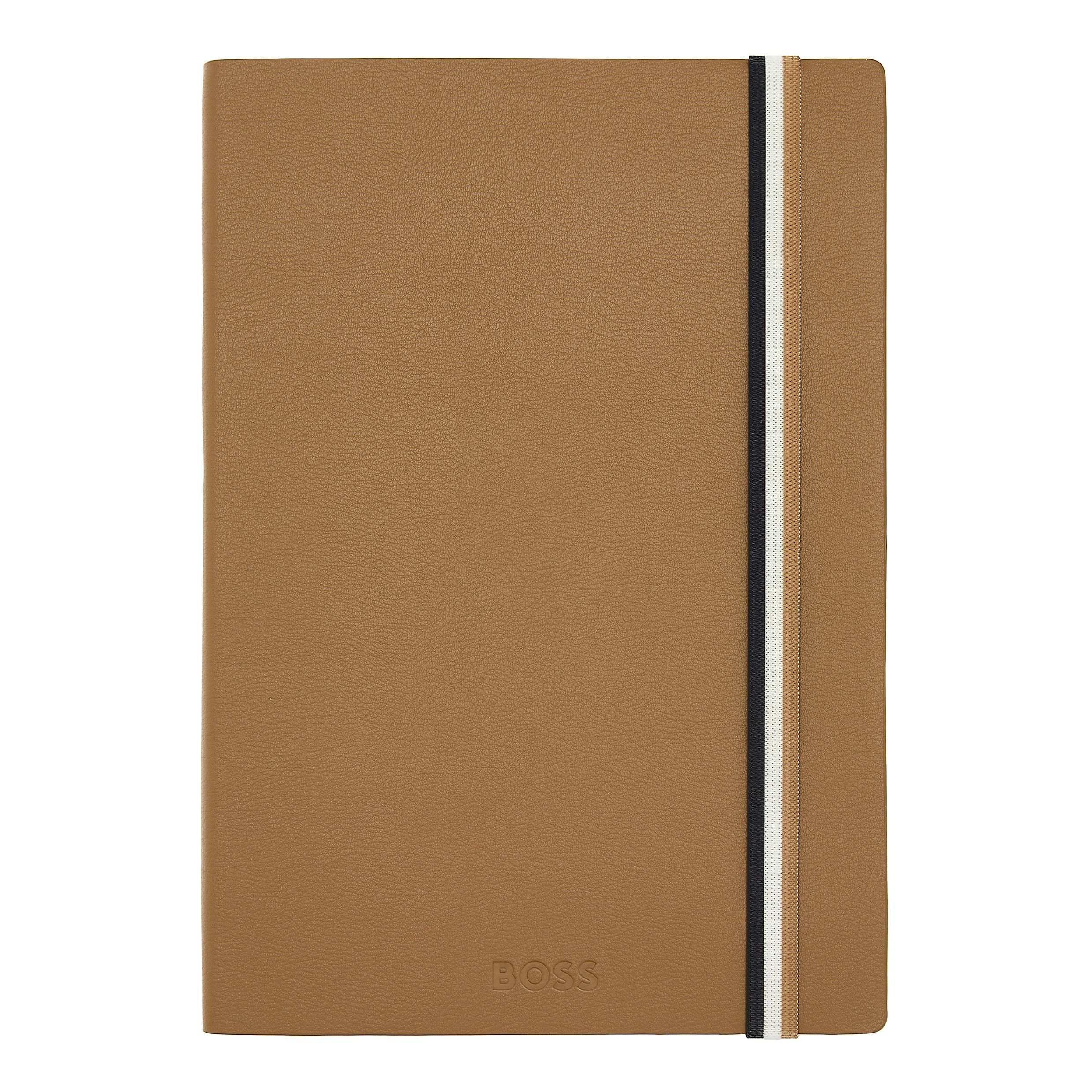 Caderno A5 Hugo Boss Iconic camel liso Camel-3