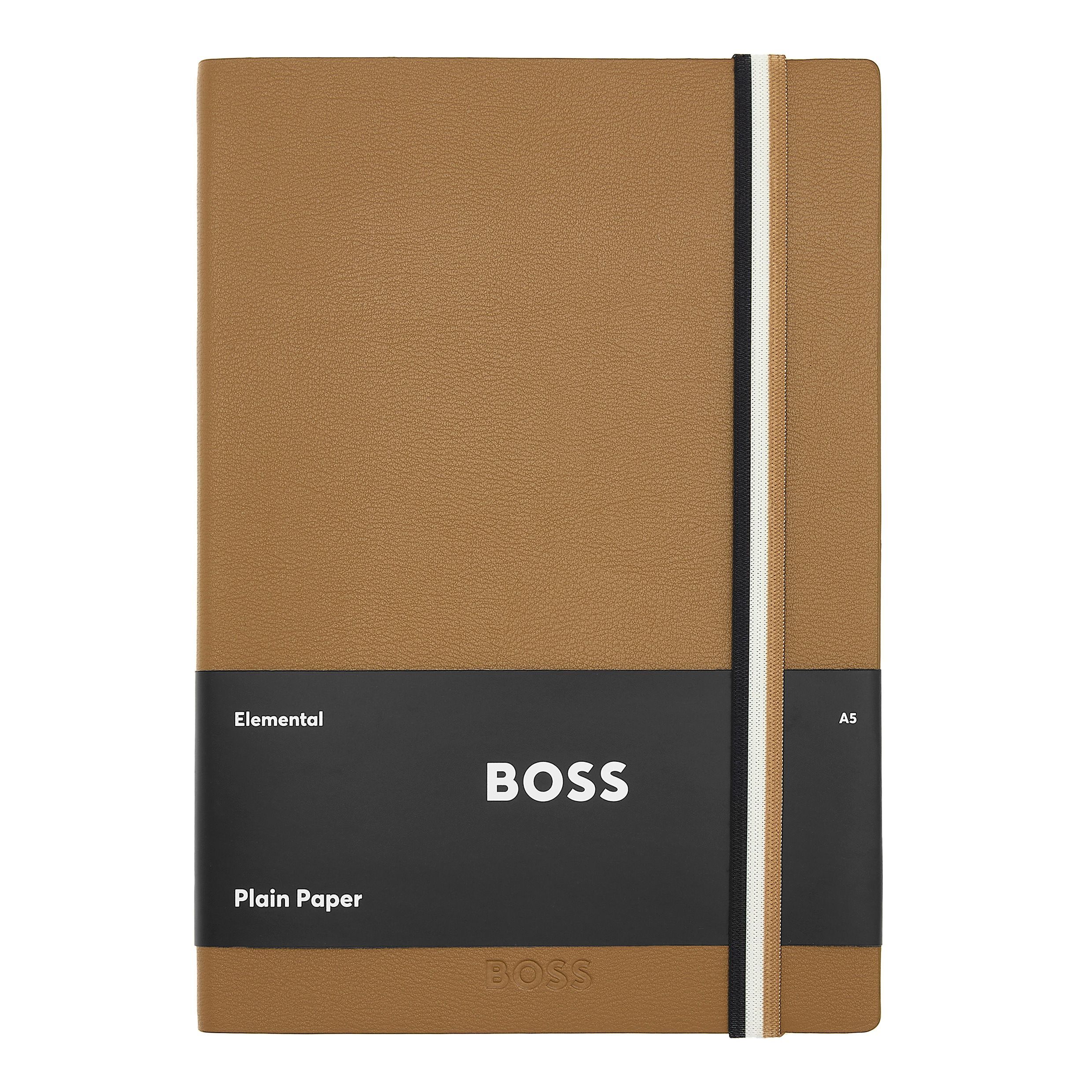 Caderno A5 Hugo Boss Iconic camel liso Camel-5