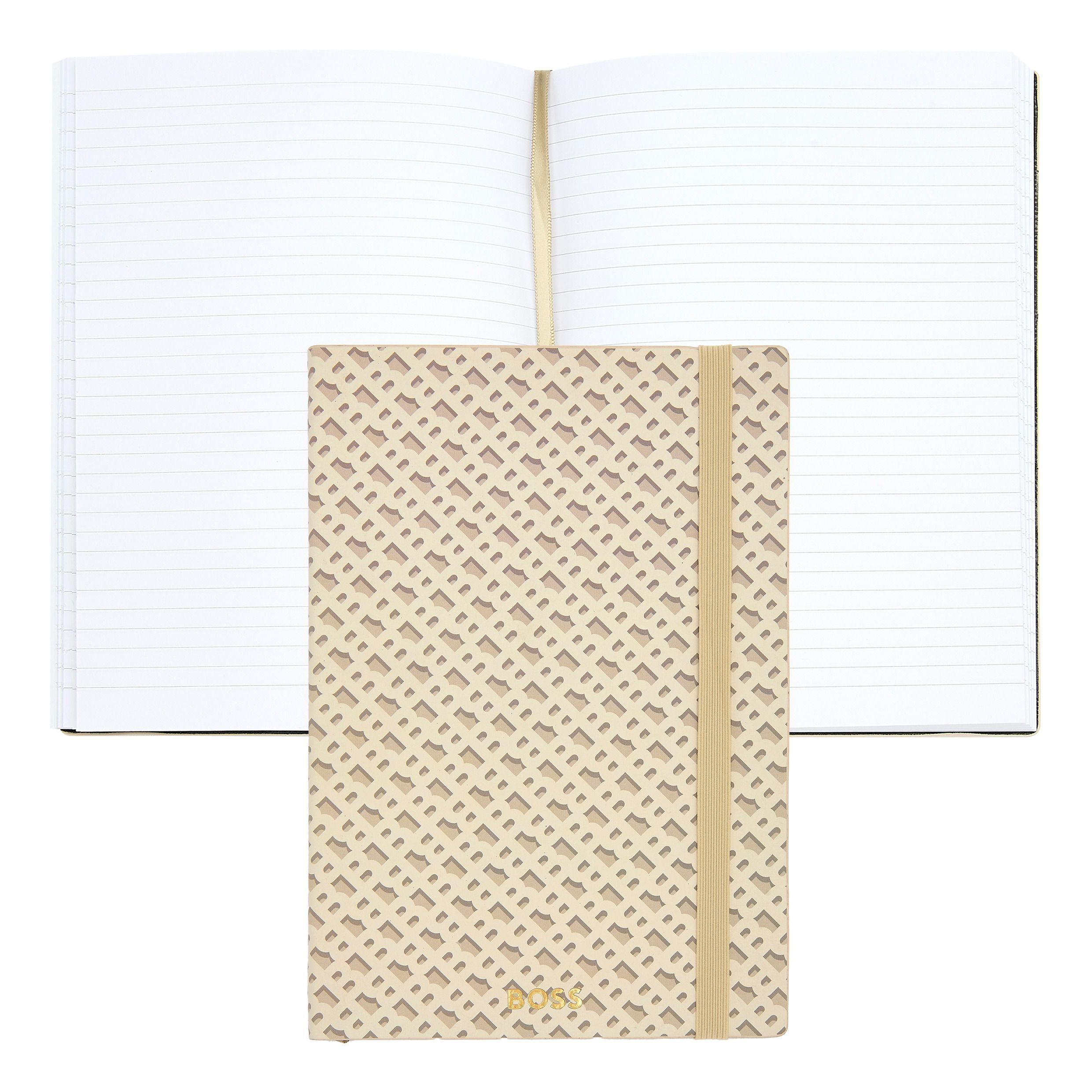 Imagem 0 de Caderno A5 Hugo Boss Monogram linhas creme