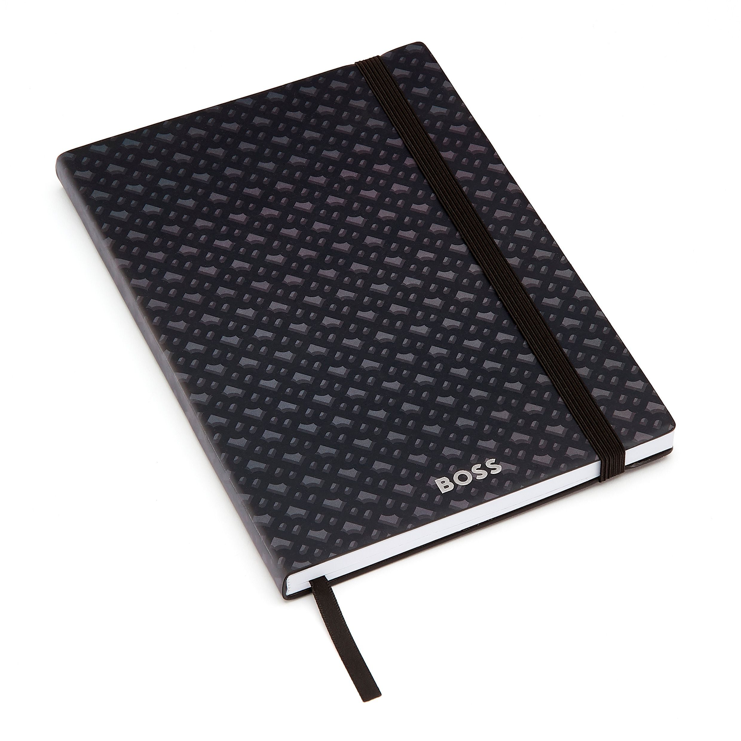 Caderno A5 Hugo Boss Monogram linhas cinzentas Cinzento-2
