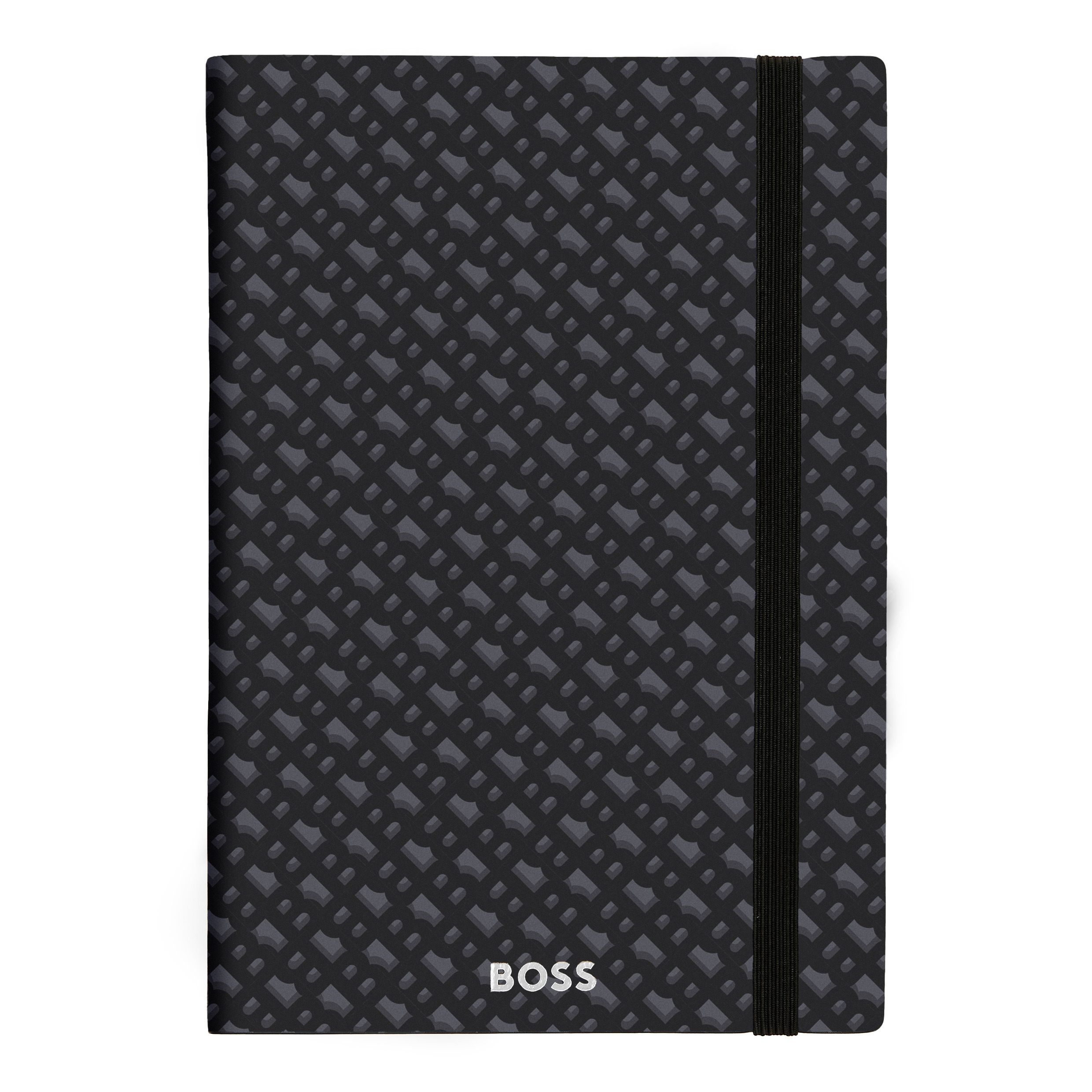 Caderno A5 Hugo Boss Monogram linhas cinzentas Cinzento-3