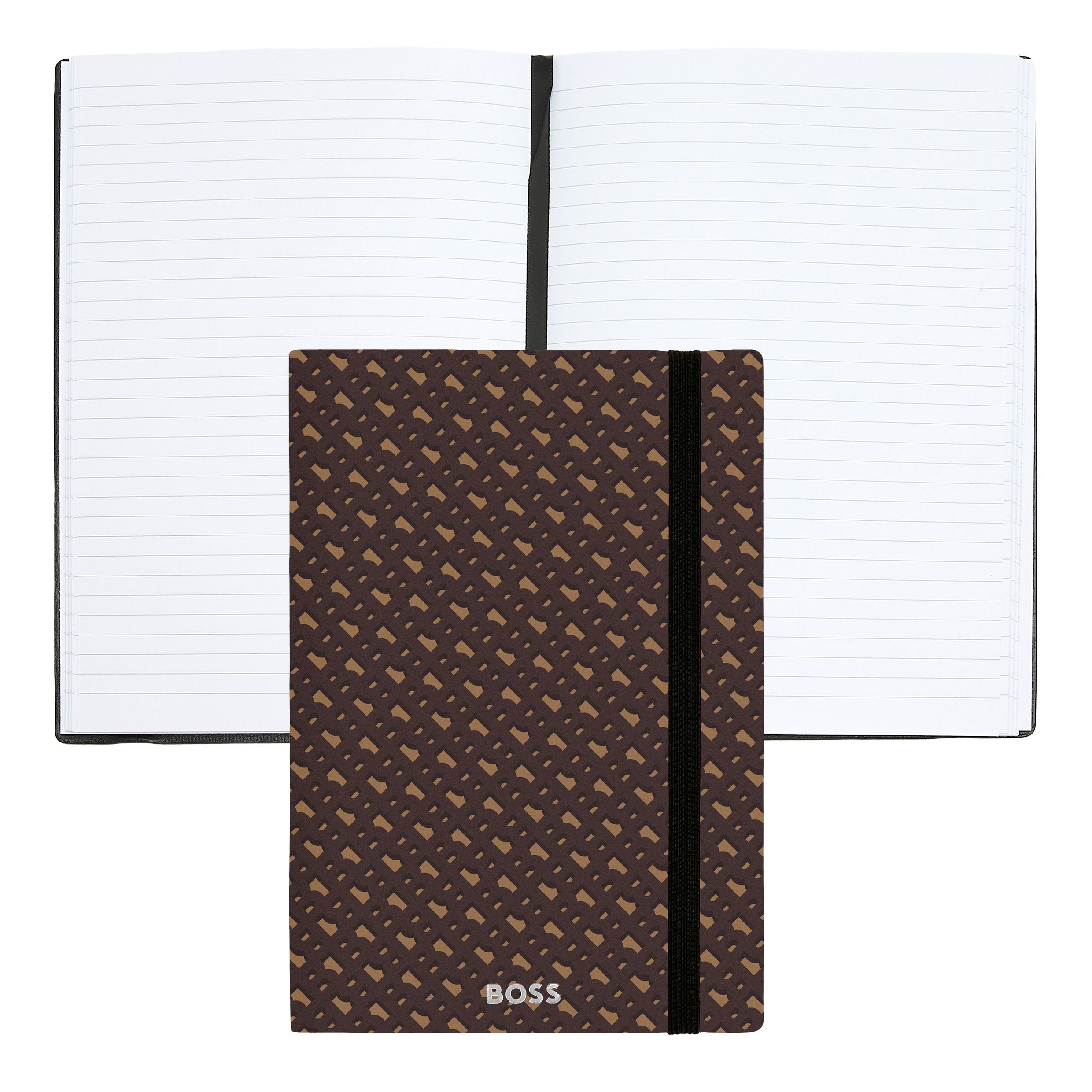 Imagem 0 de Caderno A5 Hugo Boss Monogram linhas camel