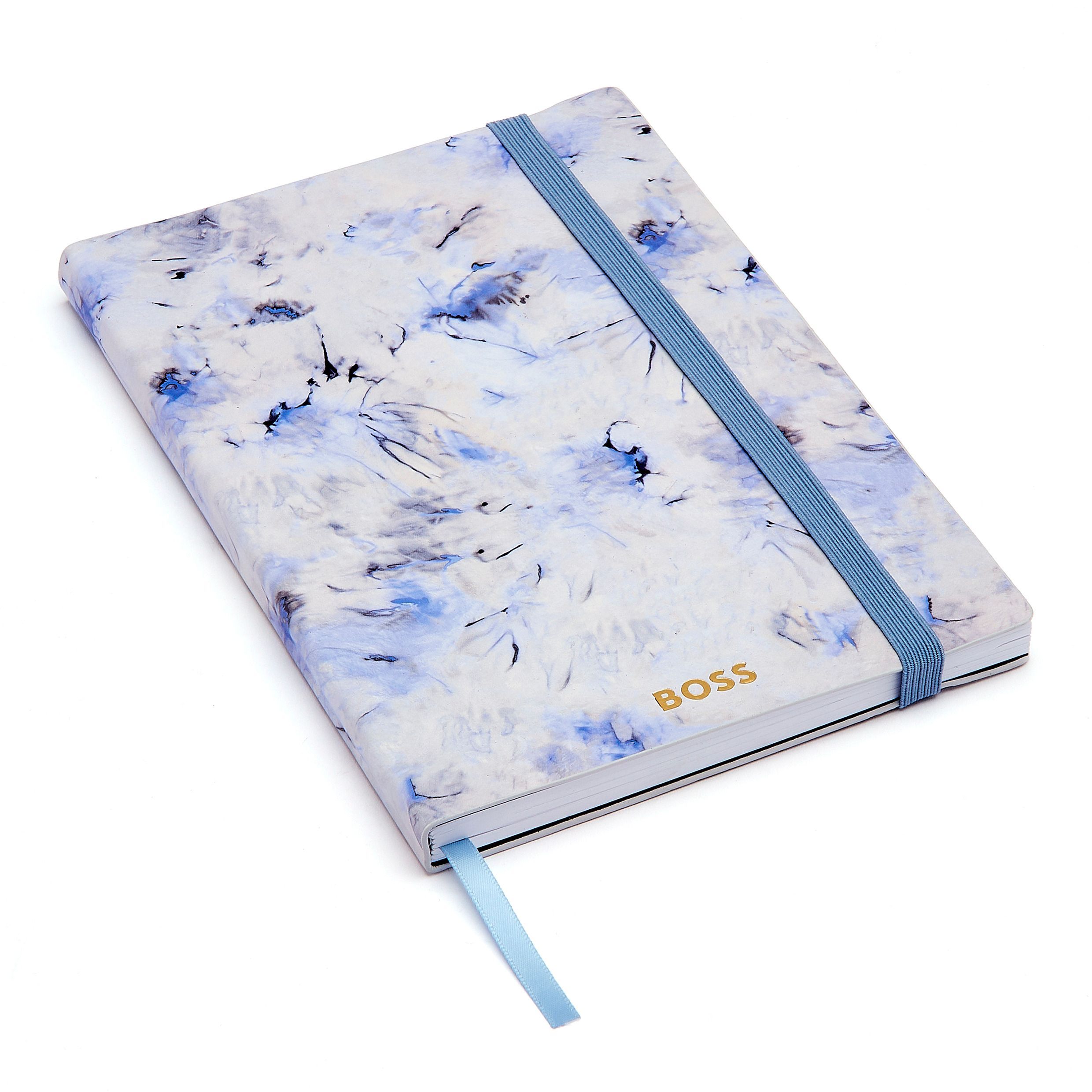 Caderno A5 Hugo Boss Tie-dye Flower linhas roxas Violeta-2