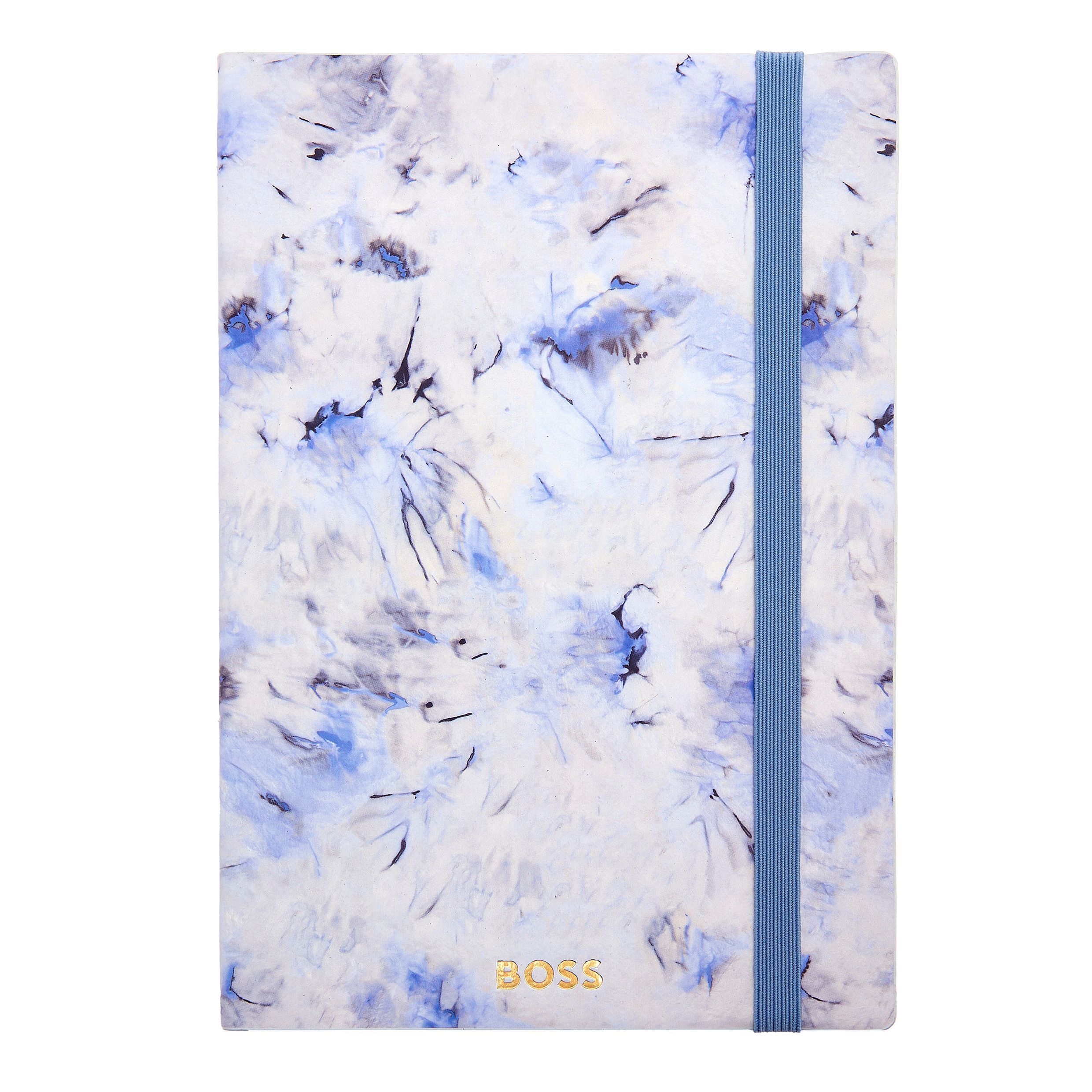 Caderno A5 Hugo Boss Tie-dye Flower linhas roxas Violeta-3