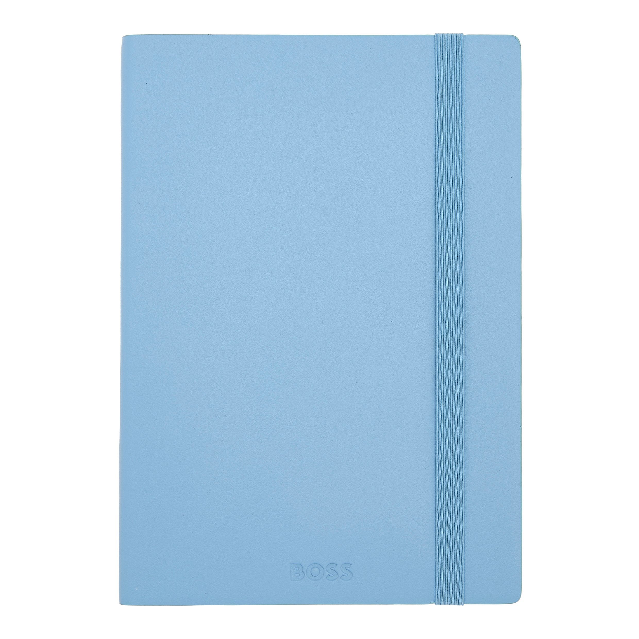 Caderno A5 Hugo Boss Pastel Classic linhas azul Azul-3