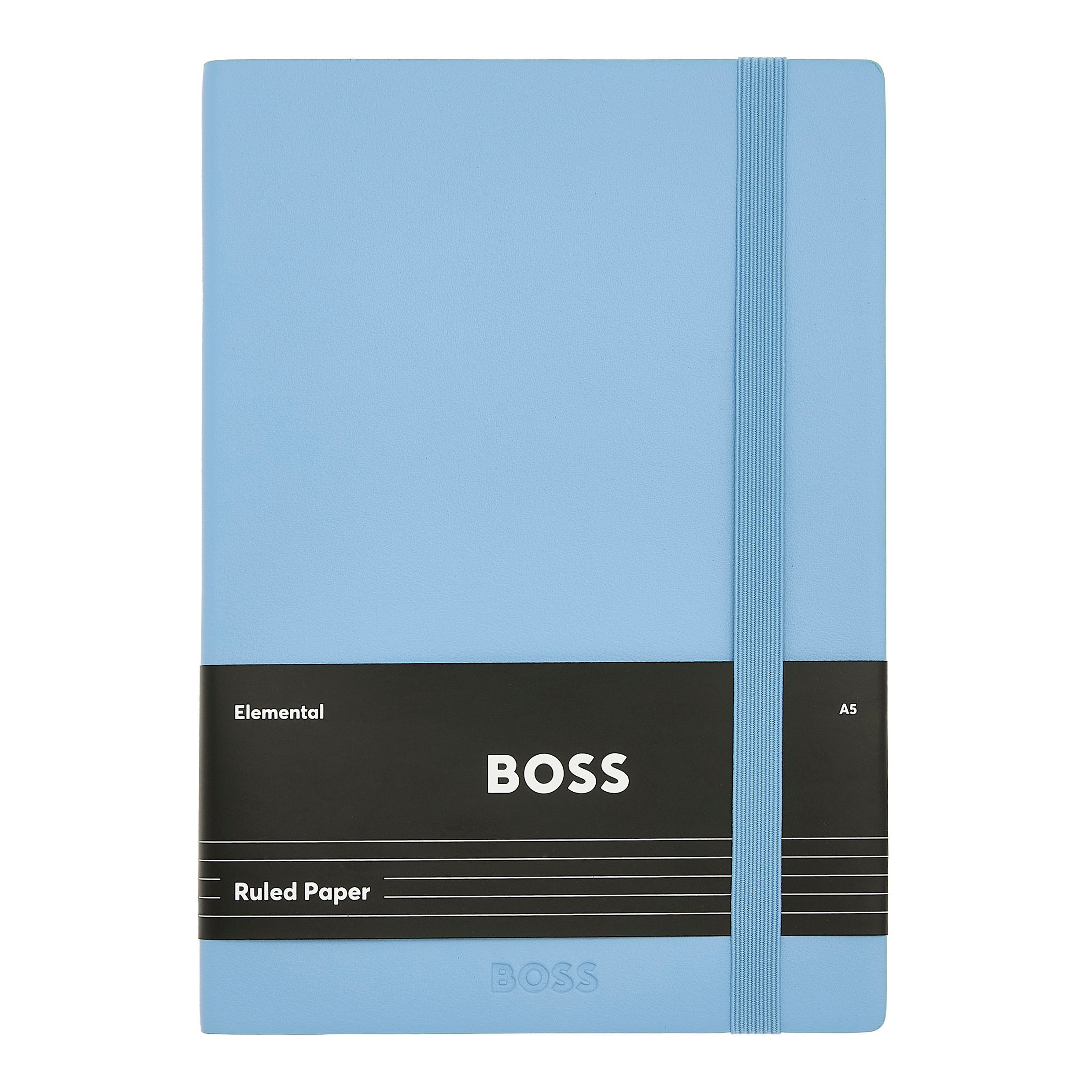 Caderno A5 Hugo Boss Pastel Classic linhas azul Azul-5
