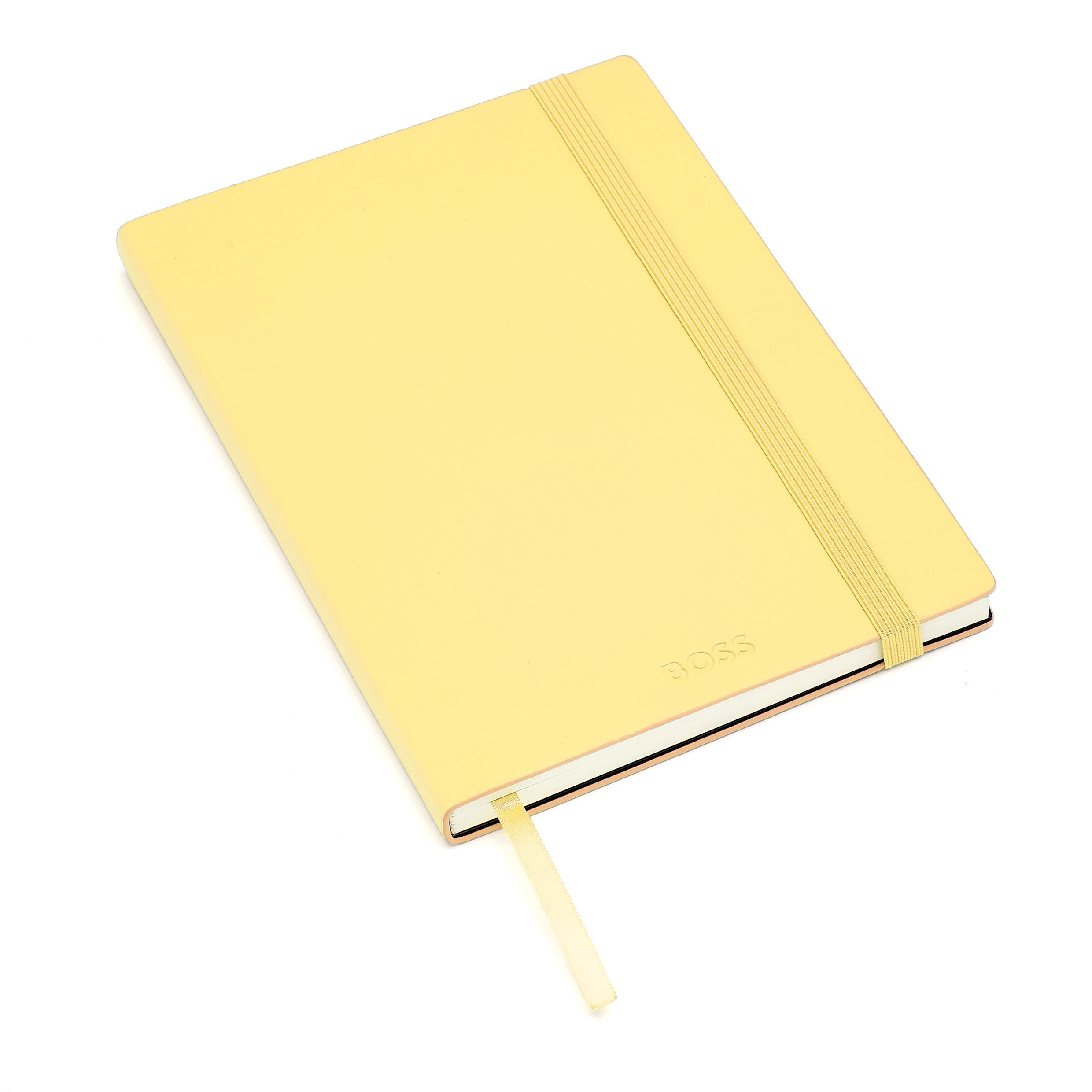 Caderno A5 Hugo Boss Pastel Classic linhas amarelo Amarelo-2