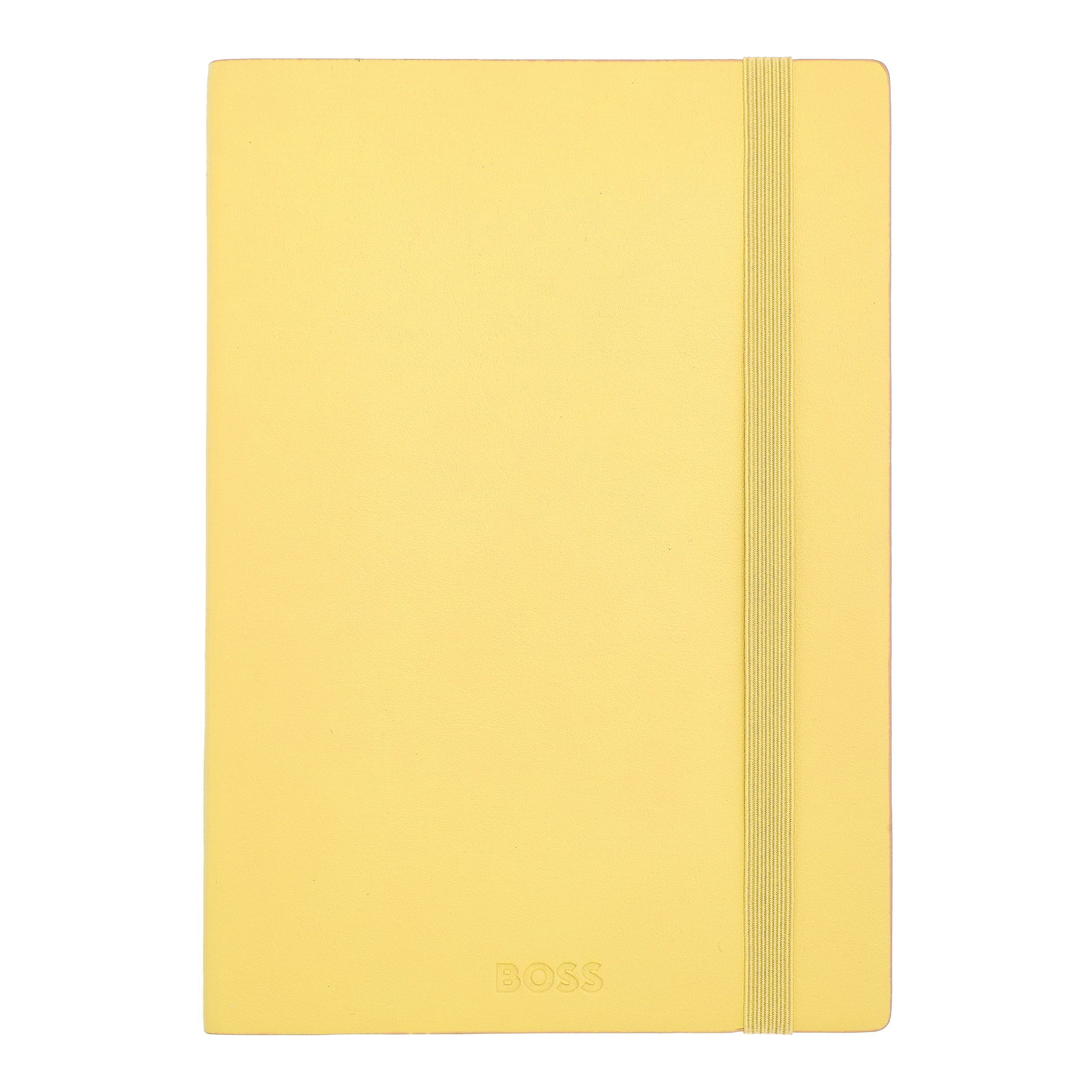Caderno A5 Hugo Boss Pastel Classic linhas amarelo Amarelo-3