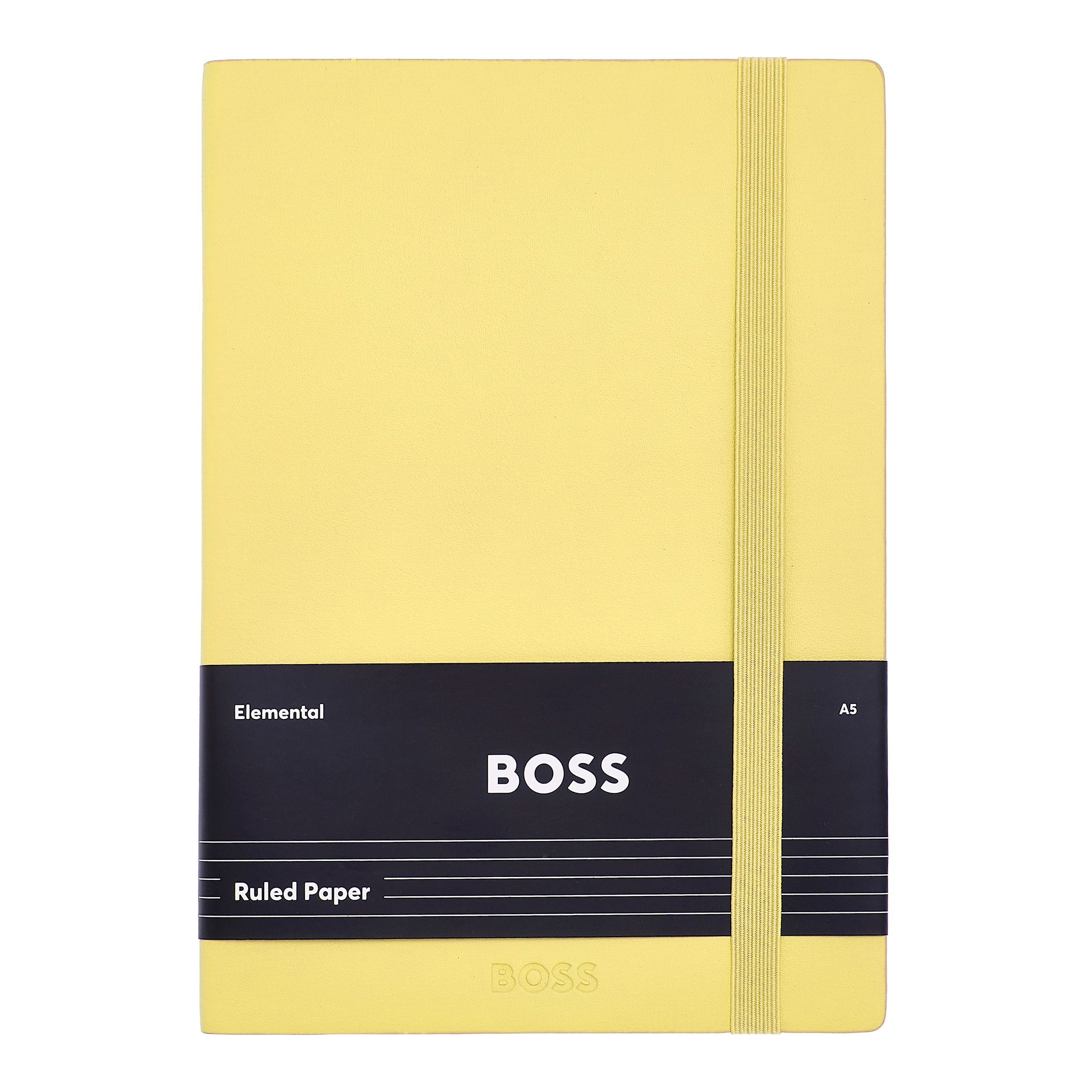 Caderno A5 Hugo Boss Pastel Classic linhas amarelo Amarelo-5