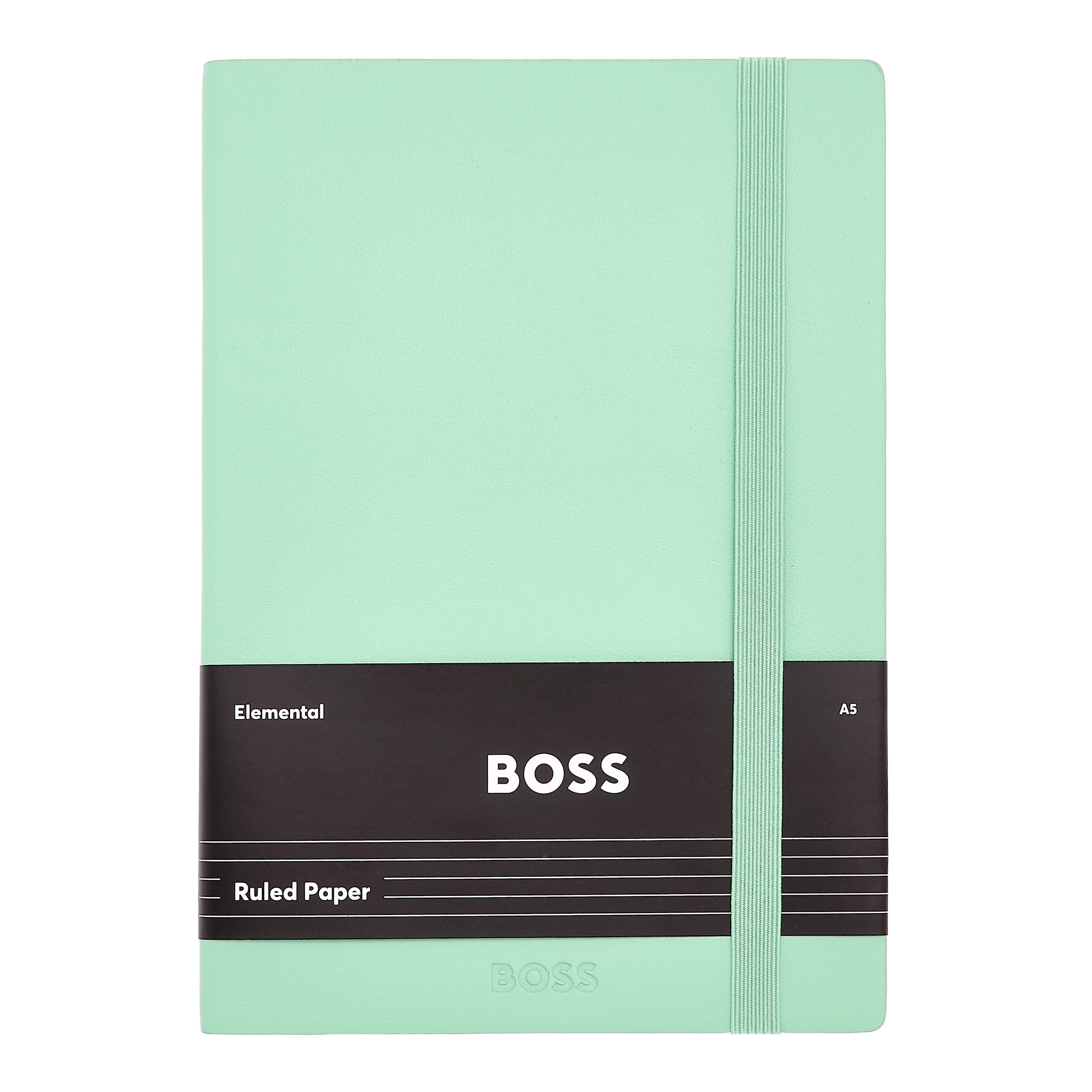 Caderno A5 Hugo Boss Pastel Classic linhas verde Verde-5