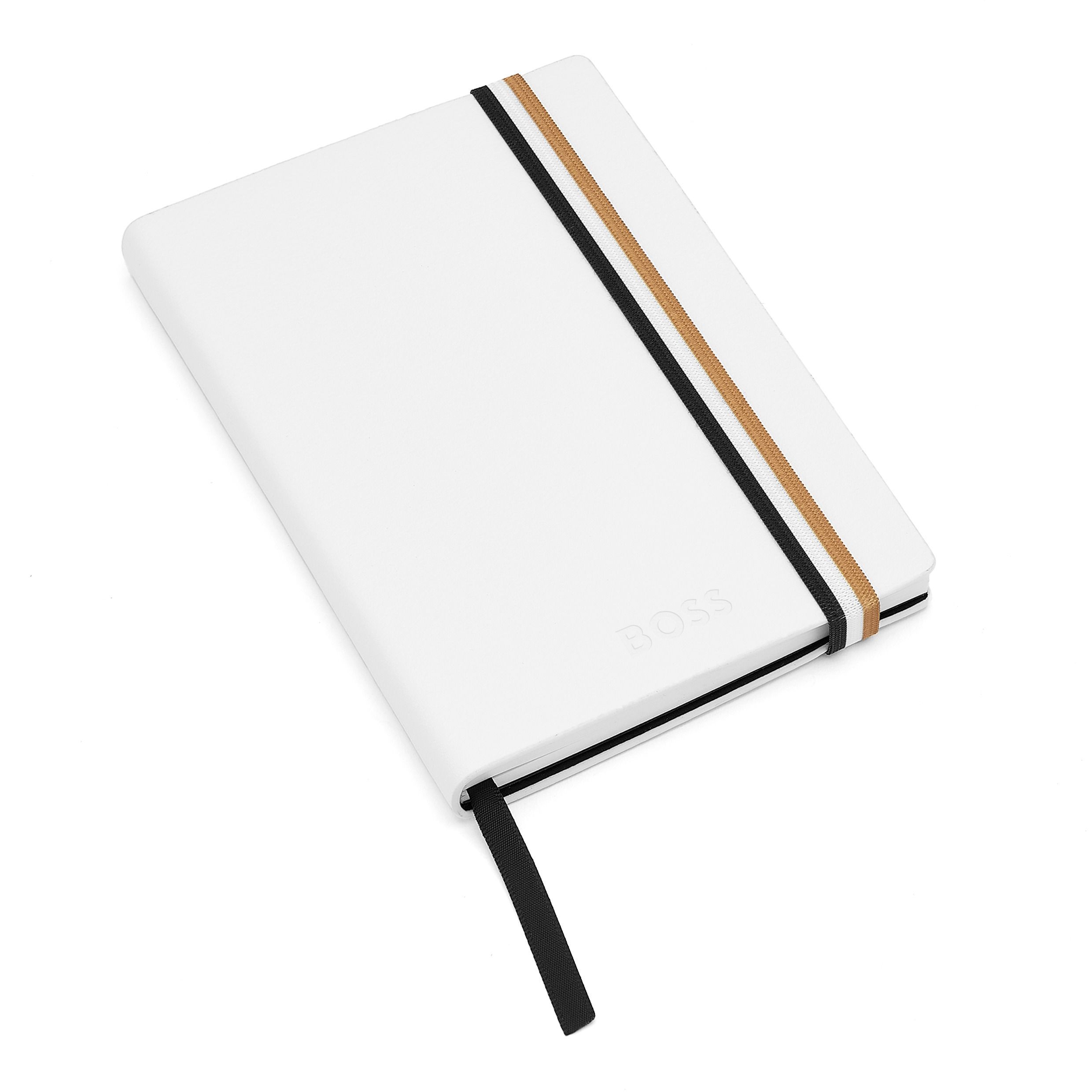 Caderno A6 Hugo Boss Iconic linhas branco Branco-2