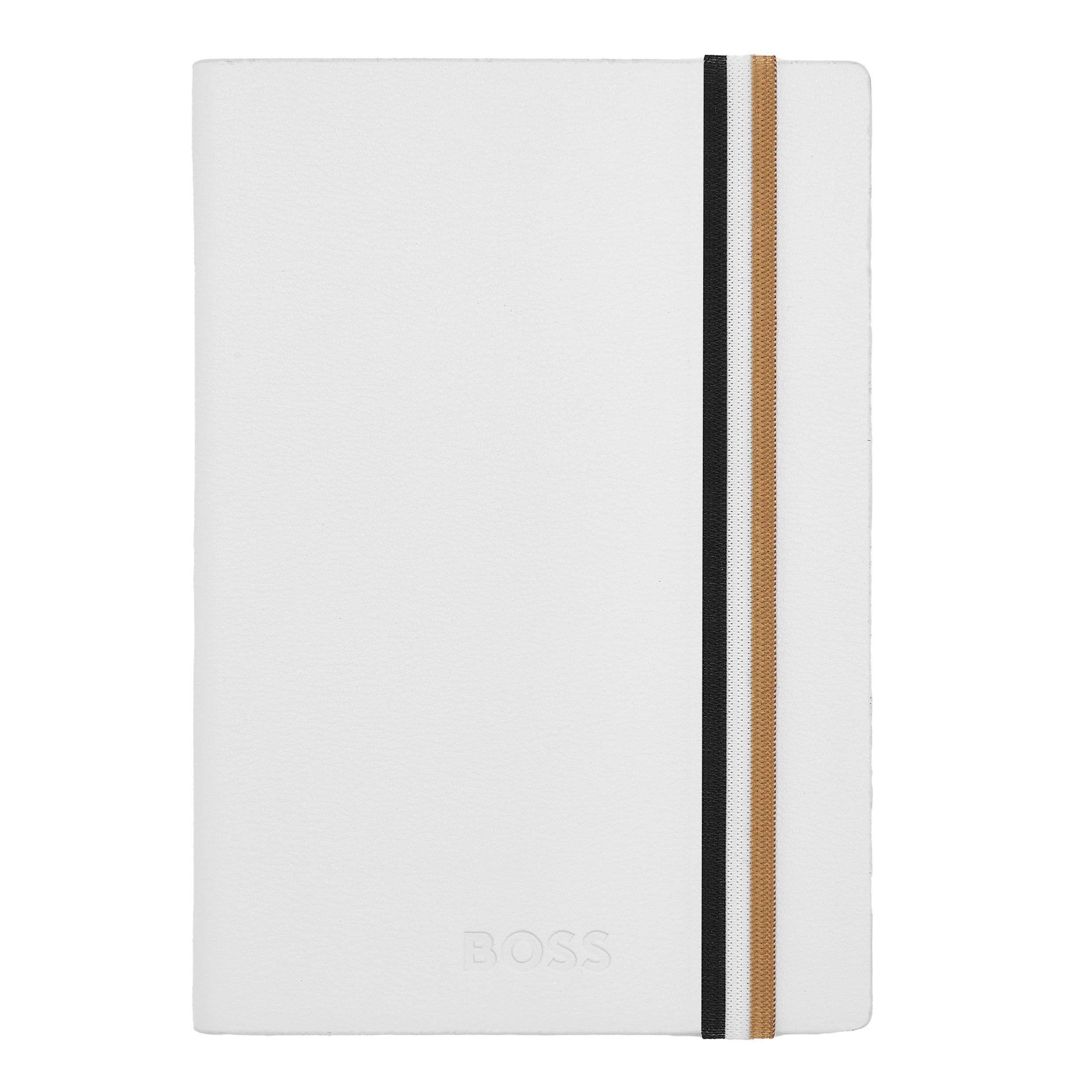 Caderno A6 Hugo Boss Iconic linhas branco Branco-3