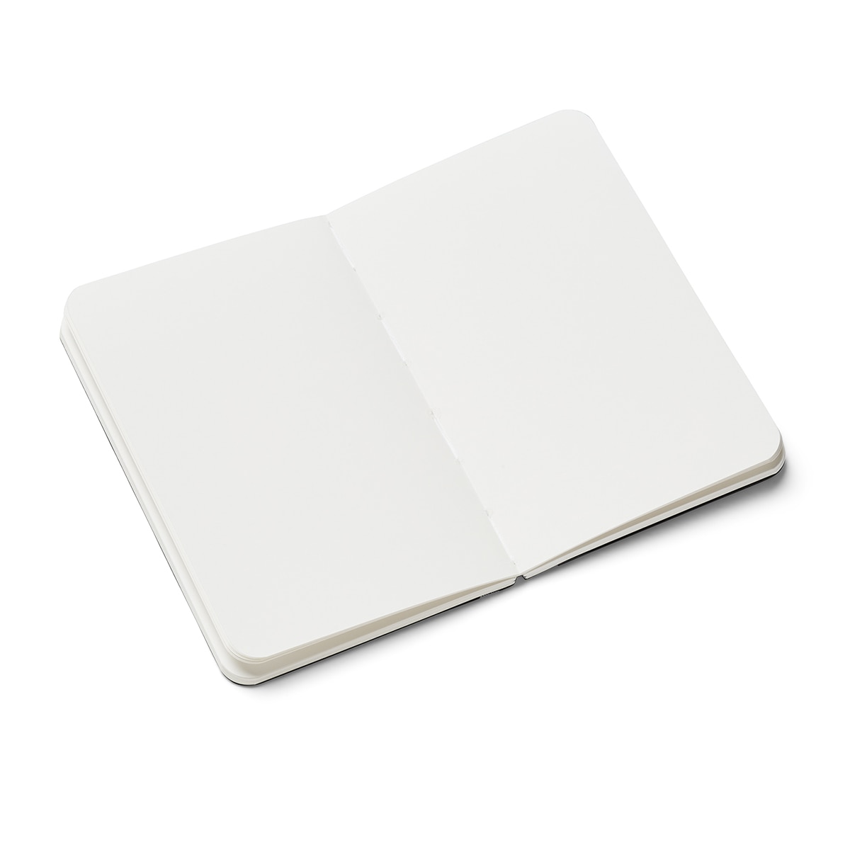 Caderno de escrita encadernado, tecido interior branco em formato 9x14 cm, Ecoqua Plus azul Fabriano. Preto-2