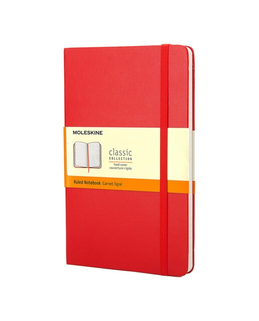 Caderno Clássico Pocket de linhas Capa dura vermelha Moleskine Vermelho Escarlate-1