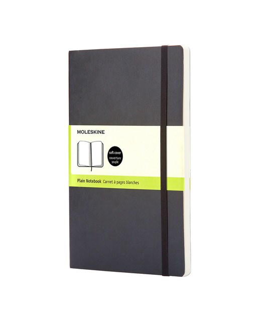 Caderno Clássico Large Liso capa Flexível Moleskine preto Preto-1