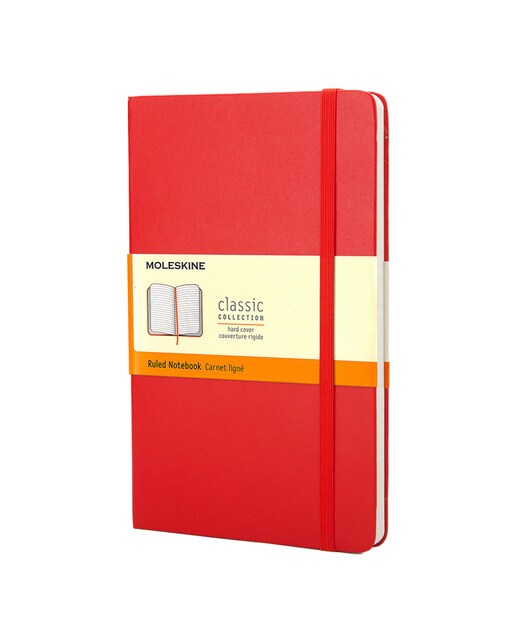 Caderno Clássico Large de Linhas capa Dura Moleskine vermelho Vermelho Escarlate-1