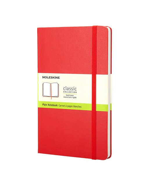 Caderno Clássico Large liso capa dura vermelha Moleskine Vermelho Escarlate-1