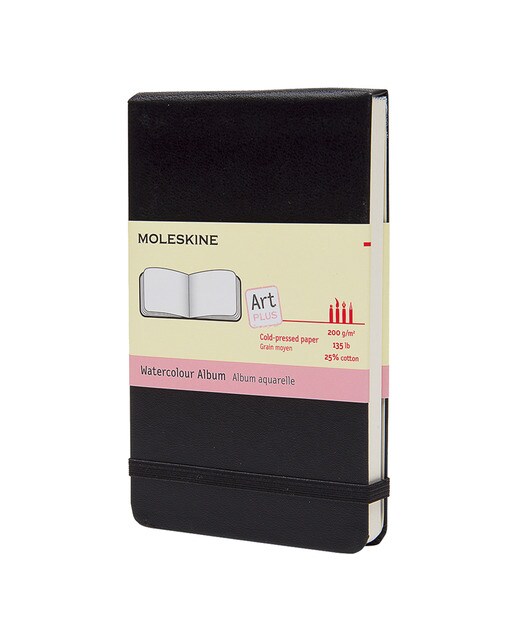 Caderno Aguarela Large Capa Dura Folhas em Branco - Preto 1