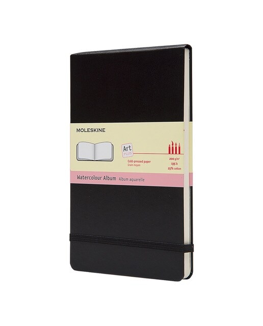 Cuaderno de Acuarelas Large liso Moleskine negro