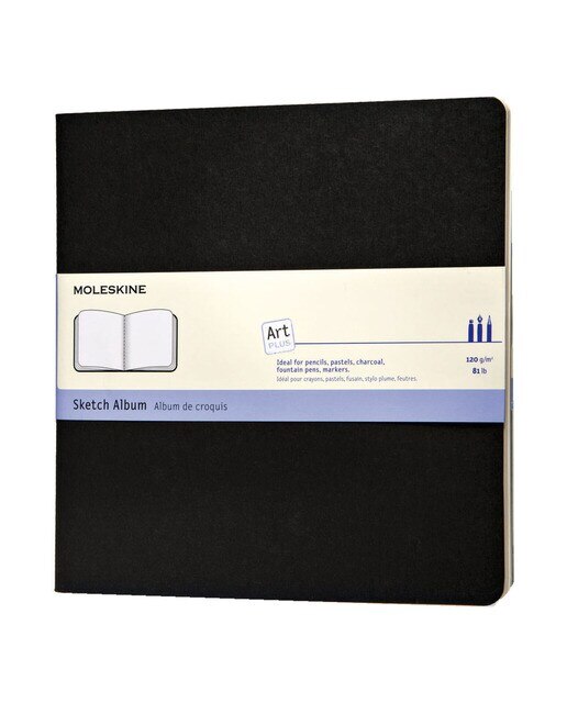 Álbum de Esboços Quadrado flexível Moleskine preto 1
