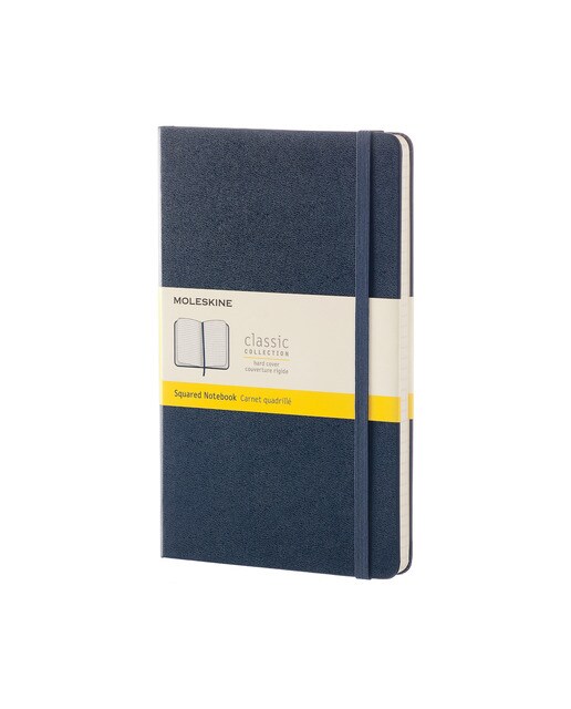Imagem 0 de Caderno Large Capa dura Folhas quadriculadas Classic Moleskine azul