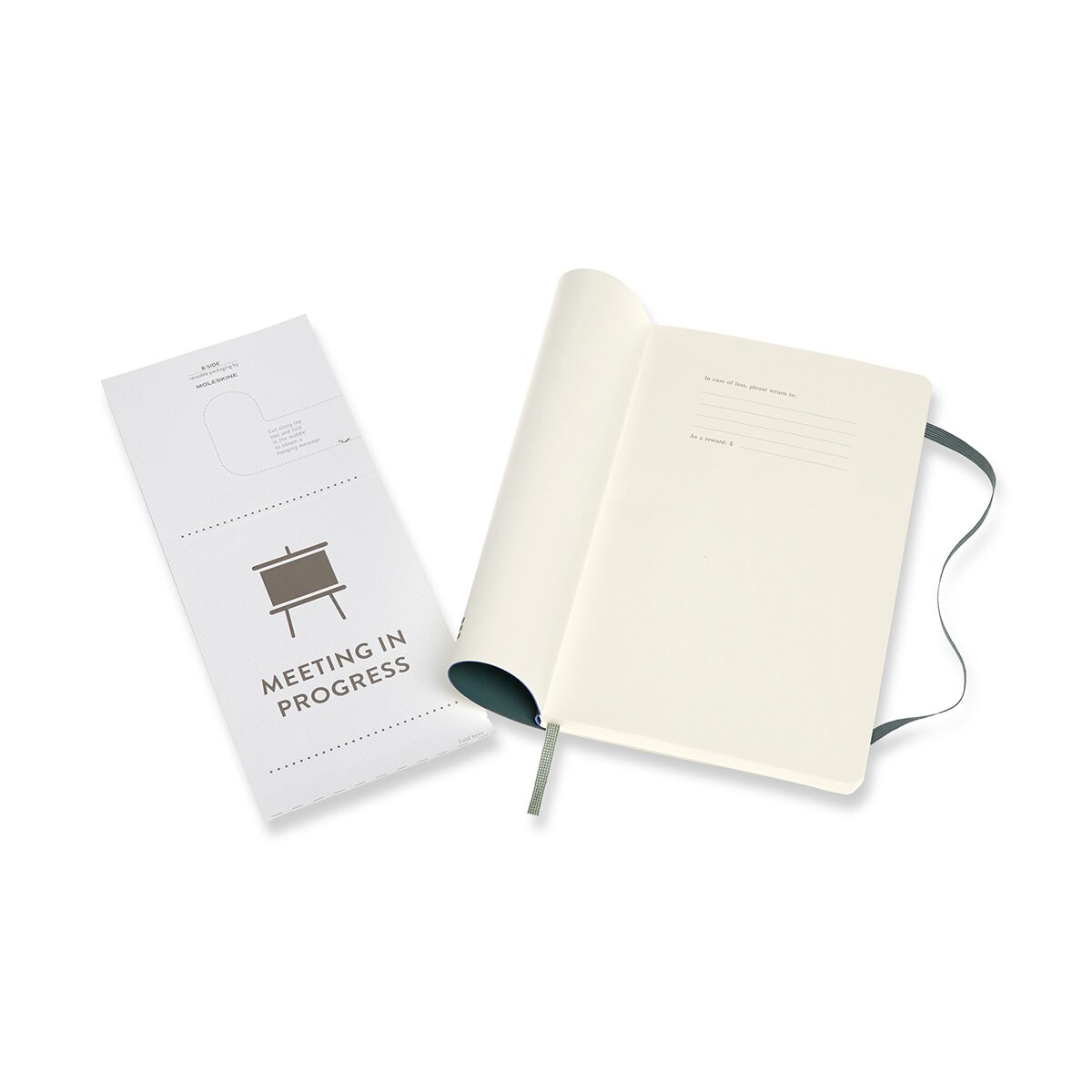 Caderno Profissional Large Capa mole Moleskine Preto Verde Bosque-2