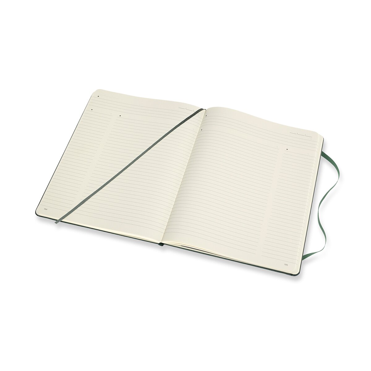 Caderno Profissional Extralarge Capa Dura Moleskine Preto Verde Bosque-3