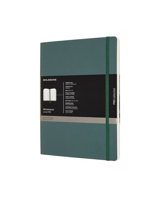 Caderno Profissional Extralarge Capa Mole Moleskine Preto Verde Bosque-1