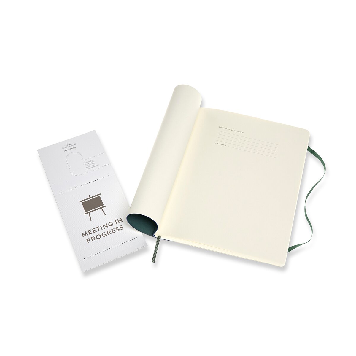Caderno Profissional Extralarge Capa Mole Moleskine Preto Verde Bosque-3
