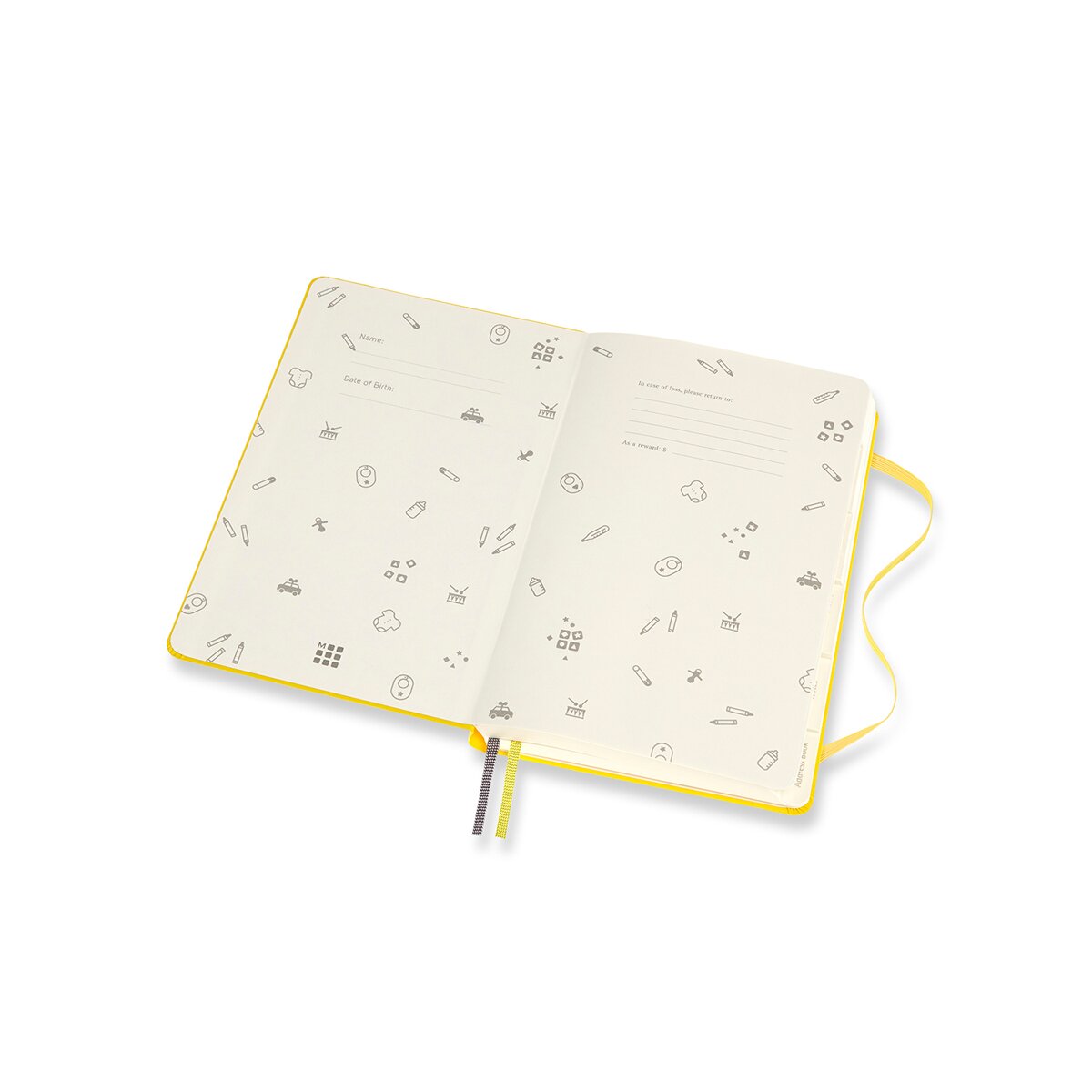 Caderno Paixão Bebés Moleskine Amarelo Amarelo-2