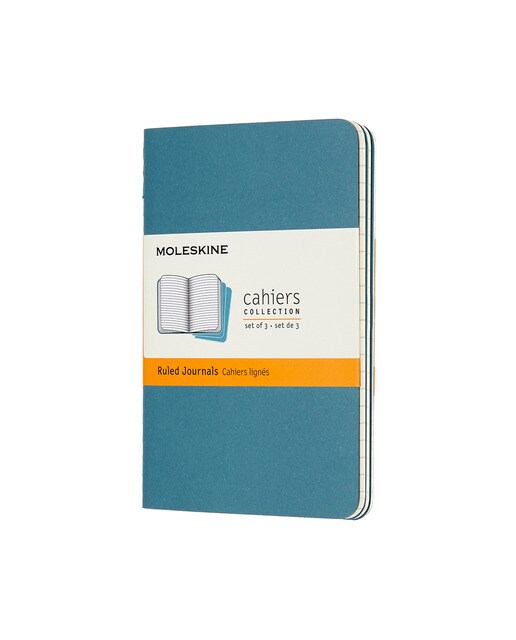 Imagem 0 de Conjunto de 3 Blocos de Folhas de Linhas Moleskine Azul