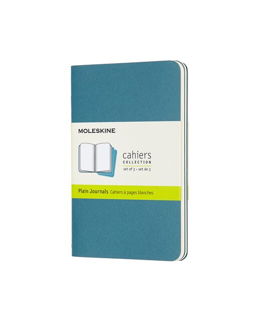 Imagem 0 de Conjunto de 3 Blocos de Folhas Lisas Moleskine Azul