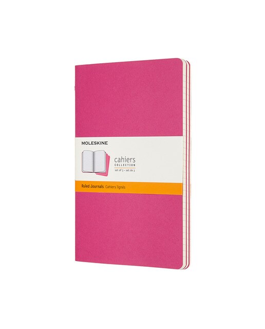Imagem 0 de Conjunto de 3 Blocos de Folhas de Linhas Moleskine Rosa