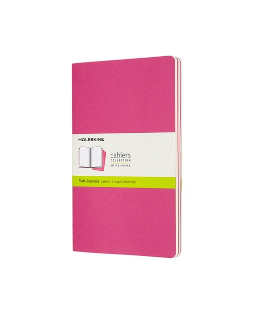 Imagem 0 de Conjunto de 3 Blocos de Folhas Lisas Moleskine Rosa
