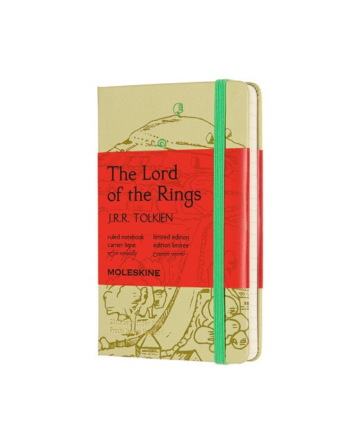 Caderno Pocket Folhas de Linhas Edição Limitada O Senhor dos Anéis Moleskine Verde Verde-1