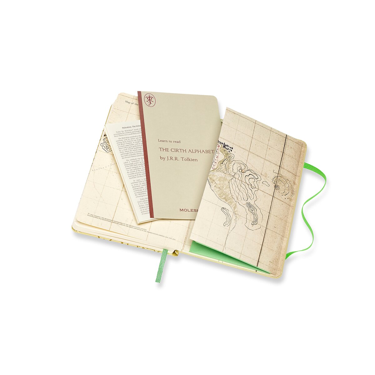 Caderno Pocket Folhas de Linhas Edição Limitada O Senhor dos Anéis Moleskine Verde Verde-3