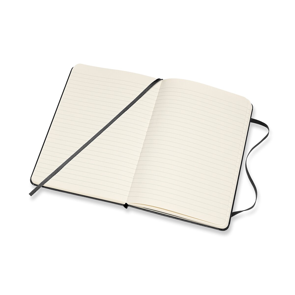 Caderno Medium Capa Dura Folhas de Linhas Classic Moleskine Preto Preto-2