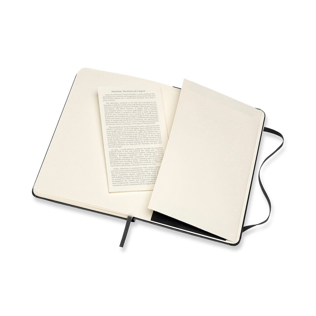 Caderno Medium Capa Dura Folhas de Linhas Classic Moleskine Preto Preto-3