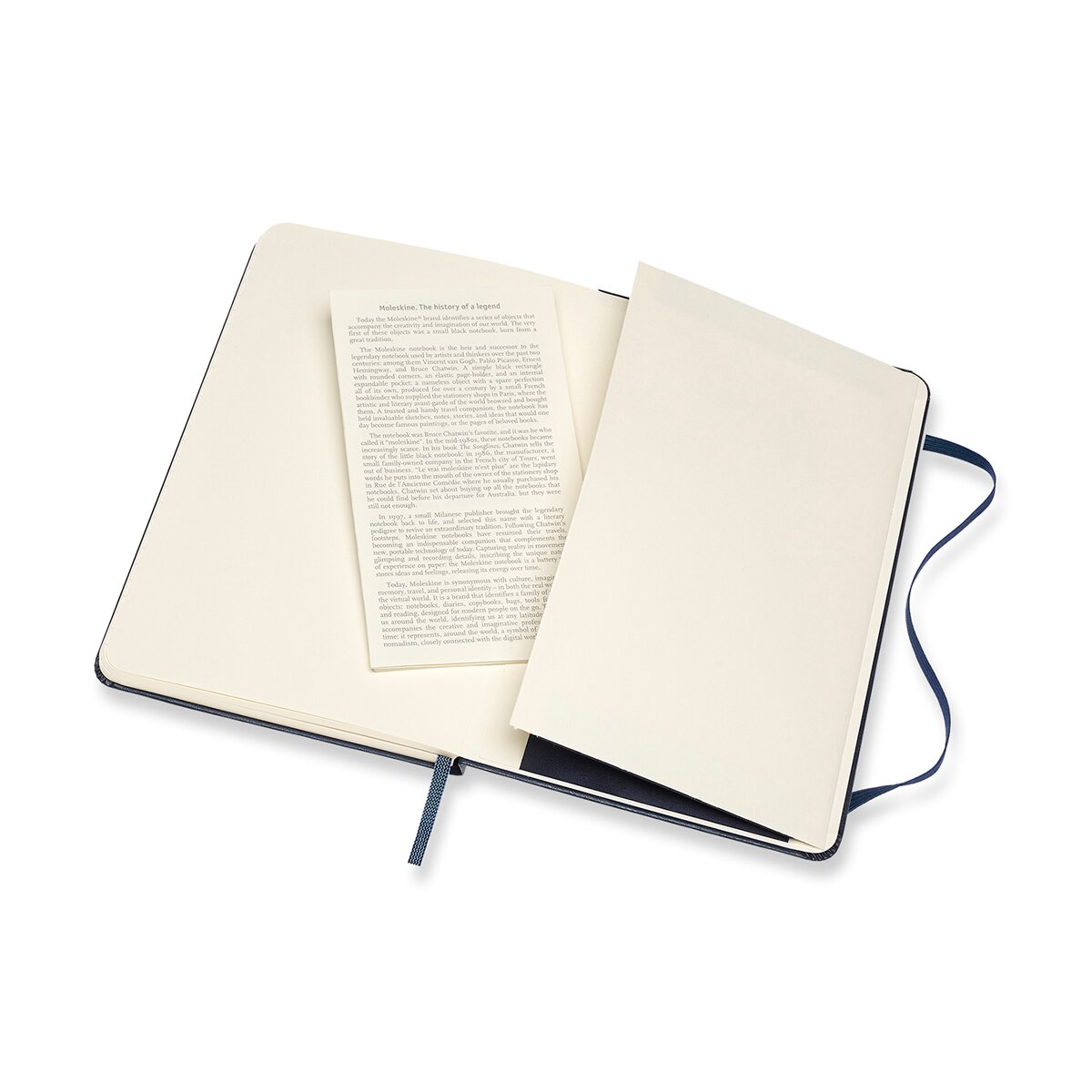 Caderno Medium Capa Dura Folhas de Linhas Classic Moleskine Azul Azul-3