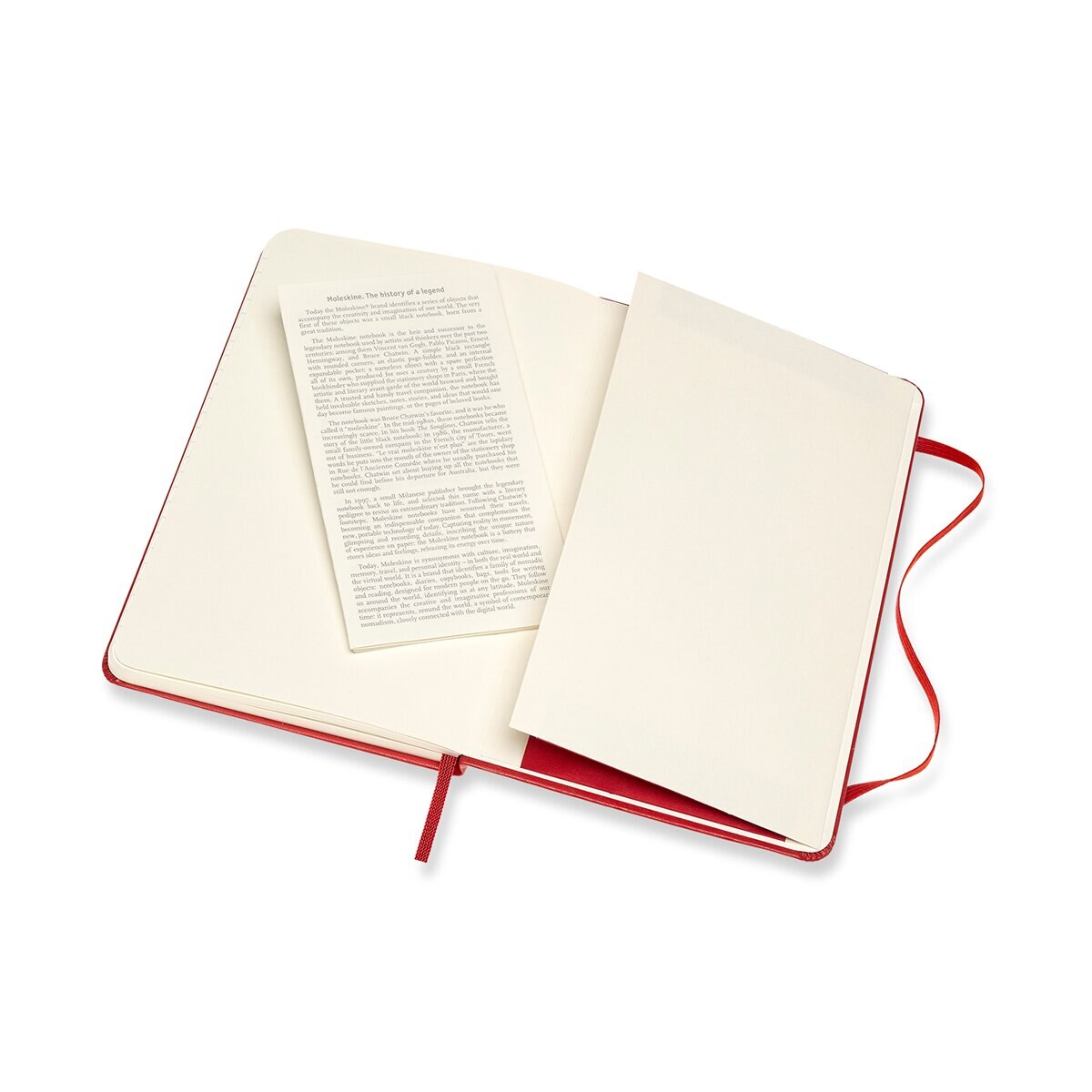 Caderno Medium Capa Dura Folhas de Linhas Classic Moleskine Vermelho Vermelho-3